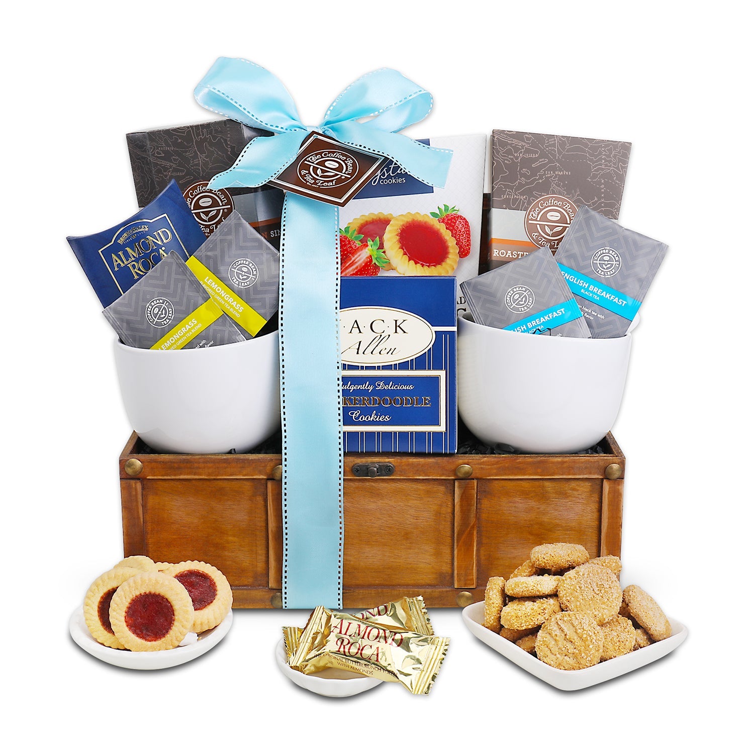 Coffee Bean And Tea Leaf Signature Blend Gift Basket With House And French Roast by Alder Creek Gift Baskets