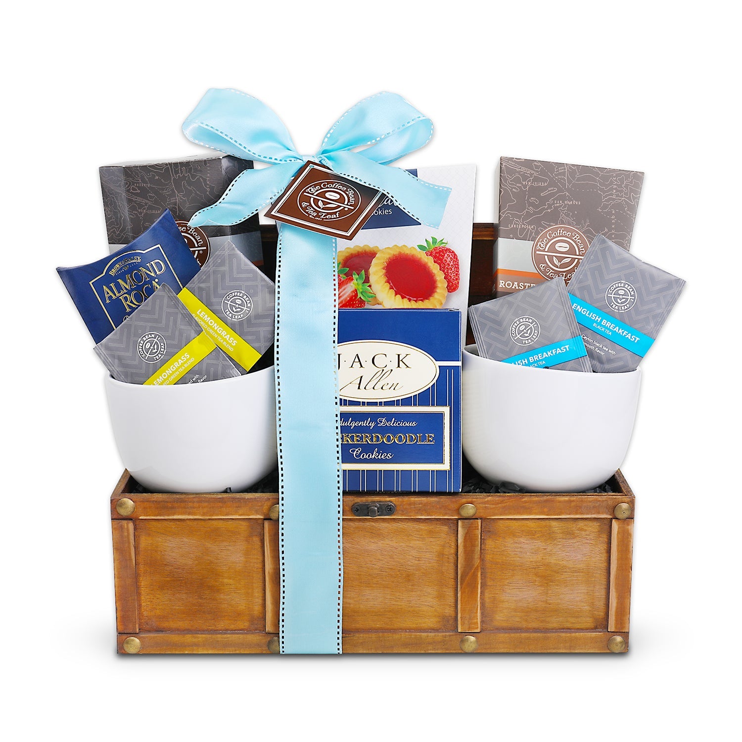 Coffee Bean And Tea Leaf Signature Blend Gift Basket With House And French Roast by Alder Creek Gift Baskets