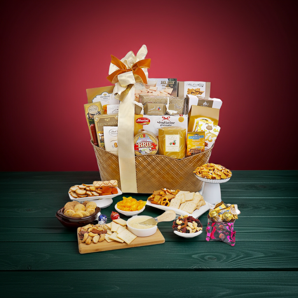 Corporate VIP Gift Basket With Luxe Sweets And Savory Treats - KEZARIAN
